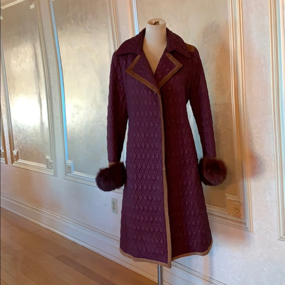 Philosophy di Alberta Ferretty quilted coat sz8